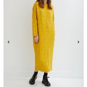 Black Crane Jacquard Ankle Length Sack Dress Sz M